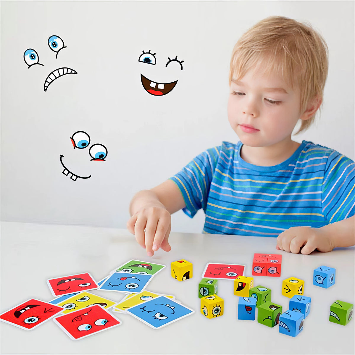 Brinquedo Educativo,
Blokz Fantásticos,
Cubo das emoções,